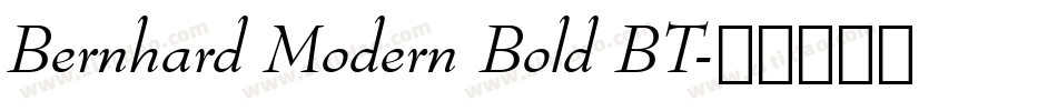Bernhard Modern Bold BT字体转换